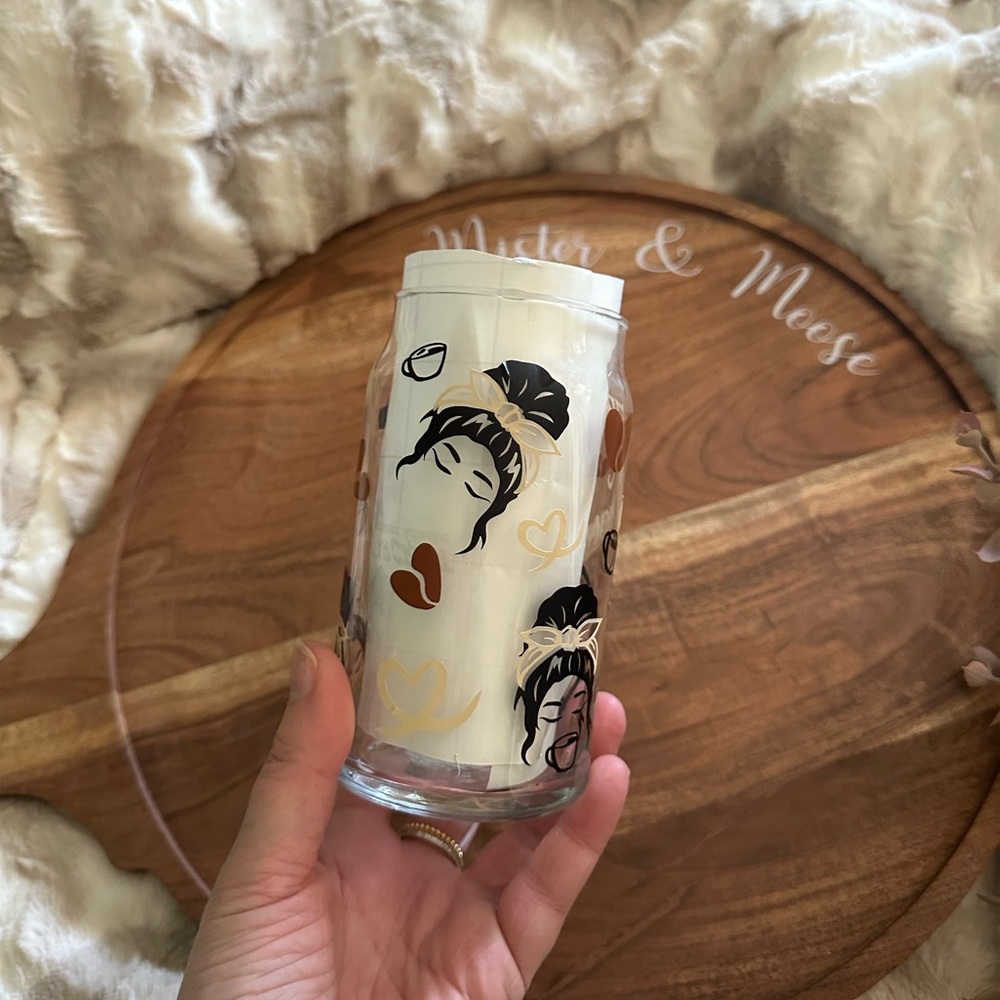 First coffee then Mom sh*t can glass